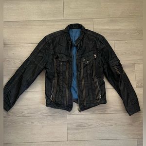 RINGSPUN DENIM MOTO JACKET MEDIUM new brand!